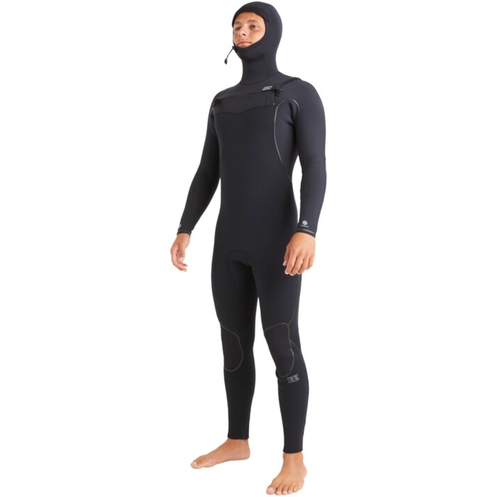 2024 Billabong Mens Furnace Natural 4/3mm Hooded Chest Zip Wetsuit ABYW200123 - Black